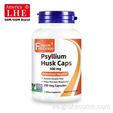 Shecome Psyllium Husk Cápsulas Apoyo para la salud digestiva
